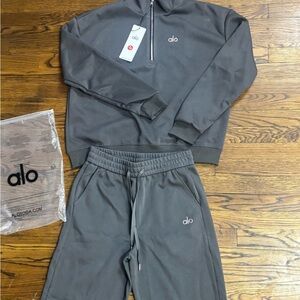 ALO Yoga Gray Zip Up Sweater